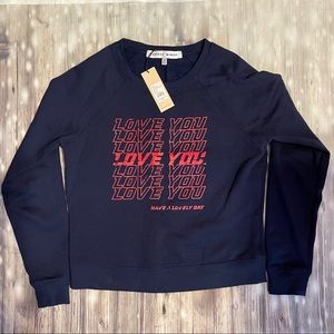 Rebecca Minkoff Love You Navy Sweater